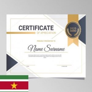 Diplomaatcertificaat van Suriname