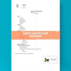 Geboorteakte Belgi�